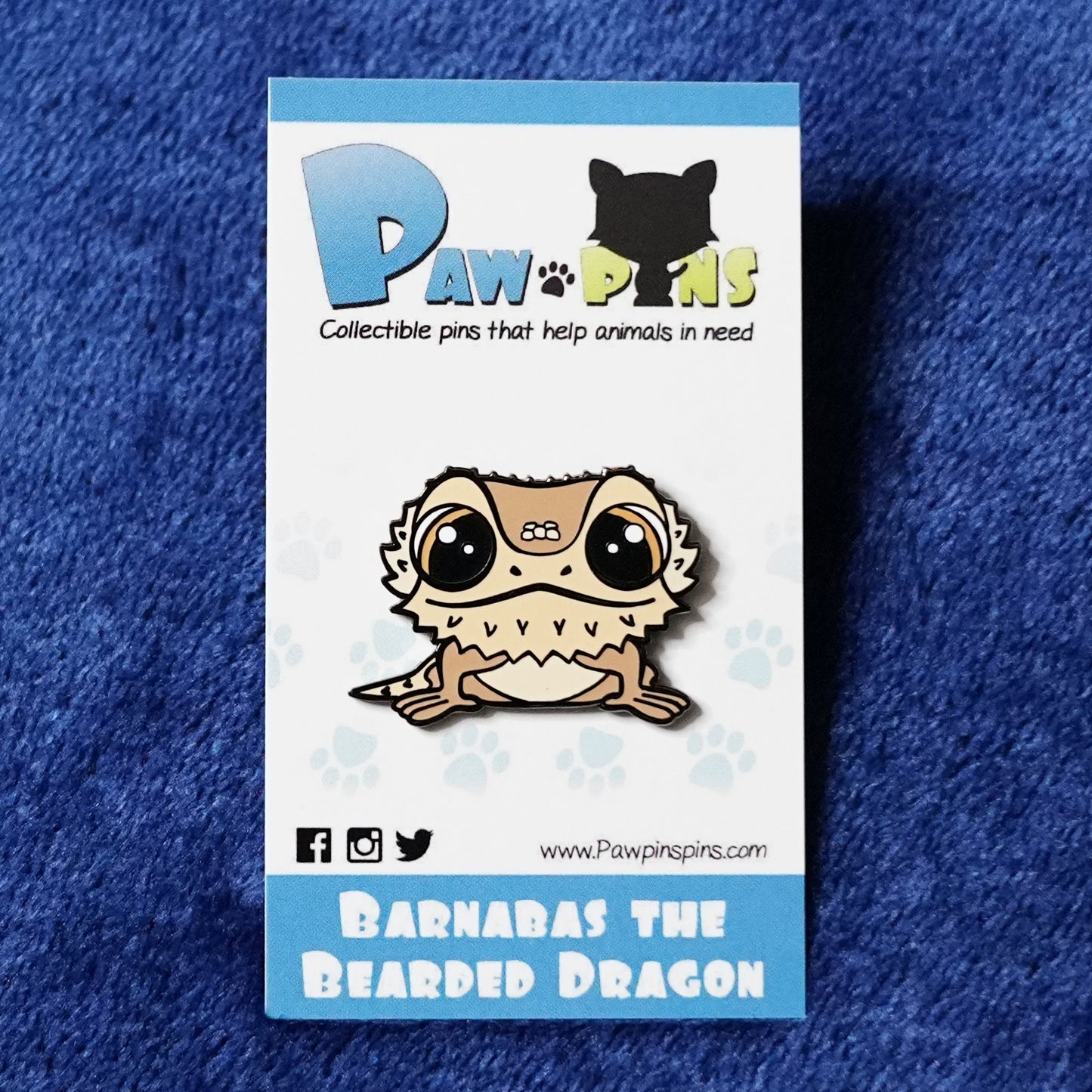 Barnabas the Bearded Dragon - Hard Enamel Pin