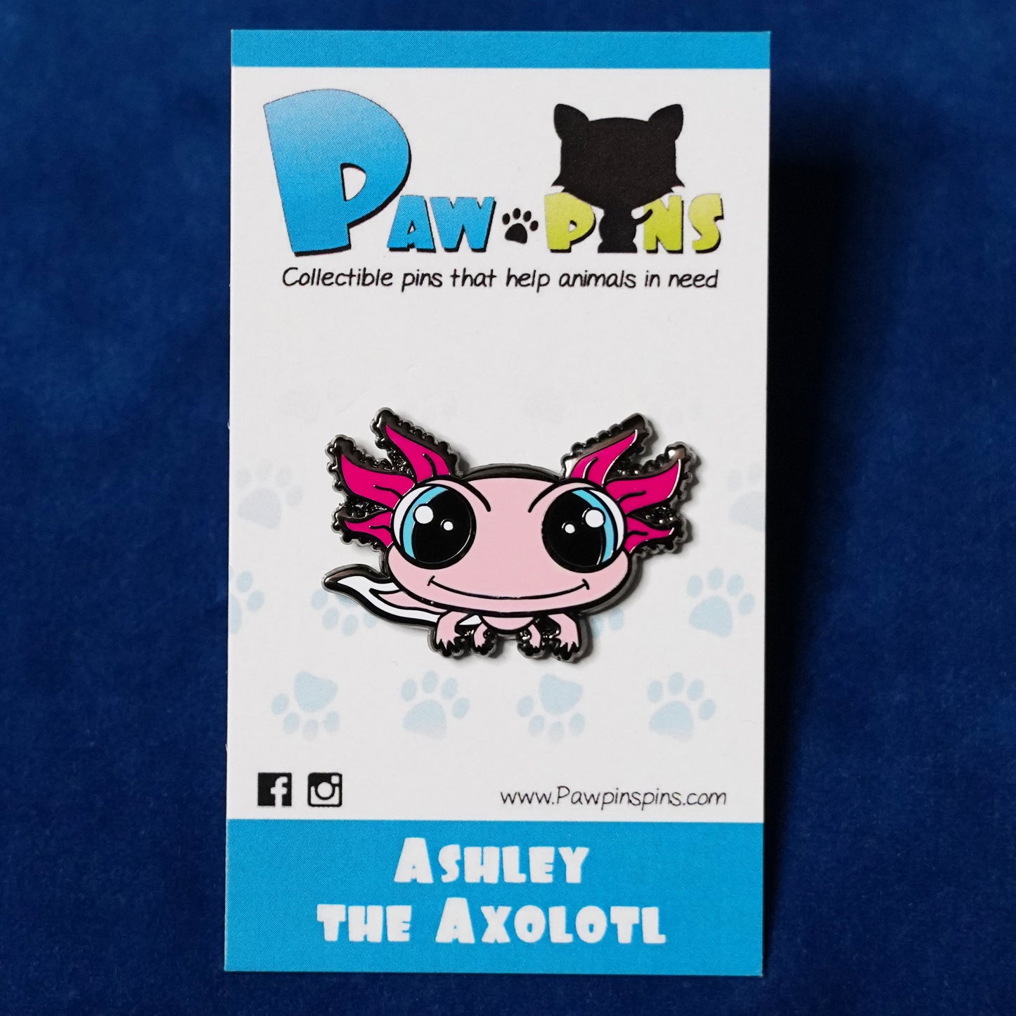 Ashley the Axolotl - Hard Enamel Pin