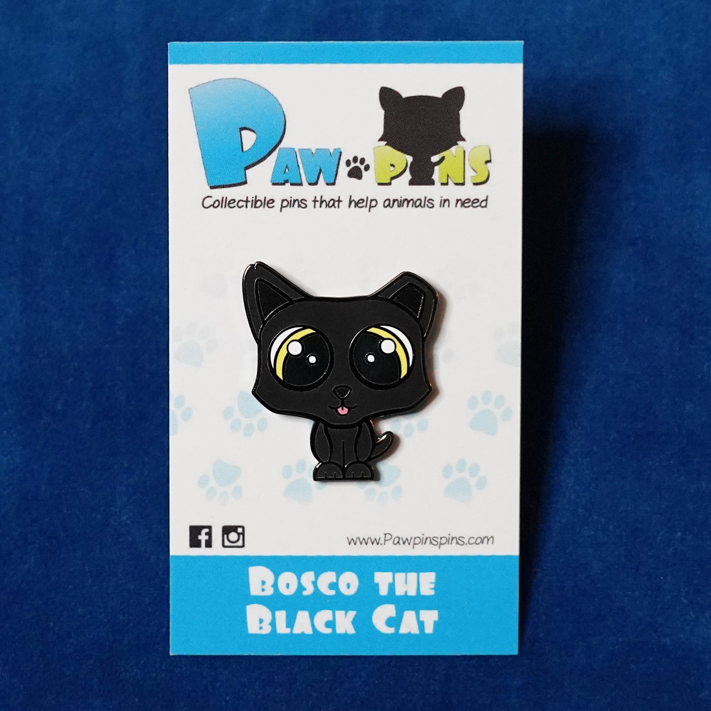 Bosco the Black Cat - Hard Enamel Pin