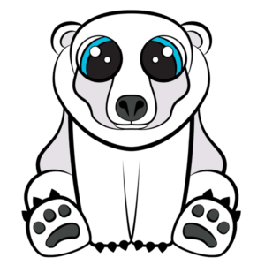 Collectible Hard Enamel Animal Pins - Spencer the Polar Bear