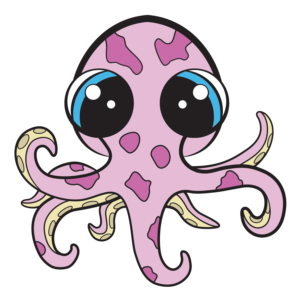 Collectible Hard Enamel Animal Pins - Owen the Octopus